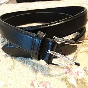 Men's Black Leather Belt 44"